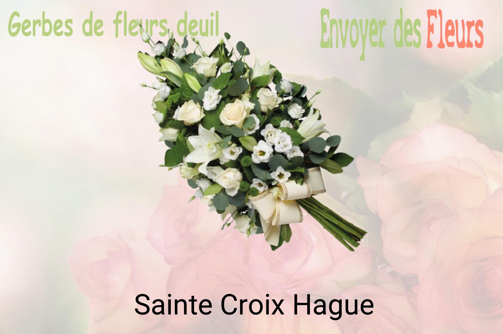 Gerbe de fleurs de deuil livrée à Sainte-Croix-Hague